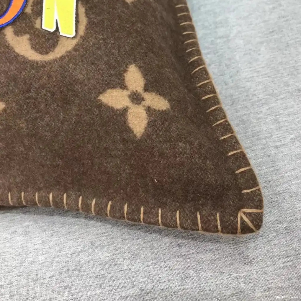 LV WOOL PILLOW THROW CUSTOM LETTERS 0514
